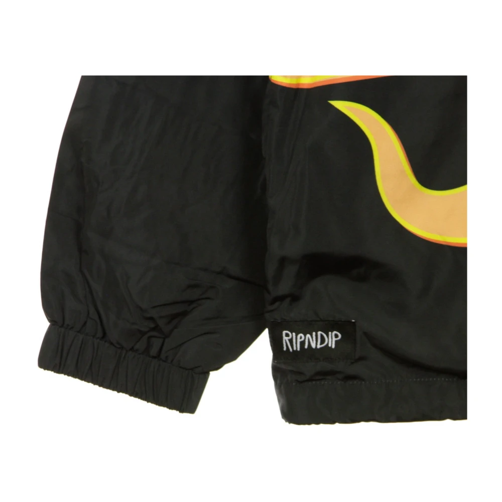 Ripndip Flaming Hot Zwarte Windbreaker Anorak Black Heren