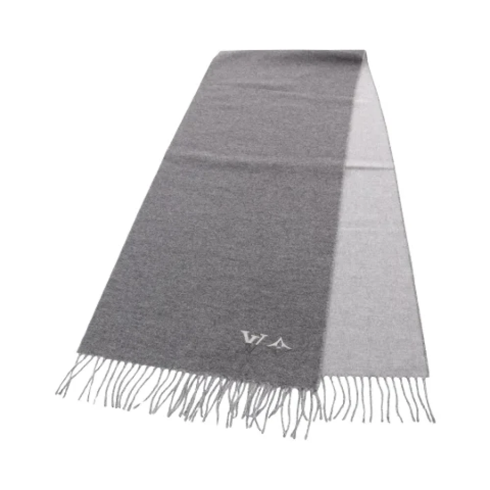 Louis Vuitton Vintage Pre-owned Cashmere scarves Gray Dames