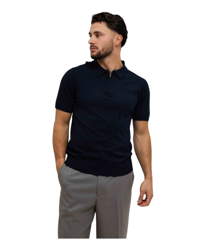 halfzip-polo-heren-donkerblauw