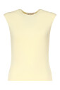 haut-jaune-sans-manches-a-col-rond