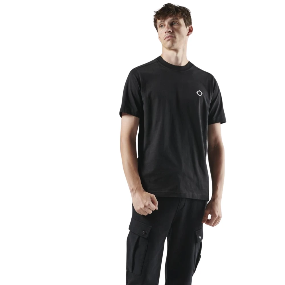 Ma.strum Zwart icoon T-shirt korte mouw katoen Black Heren