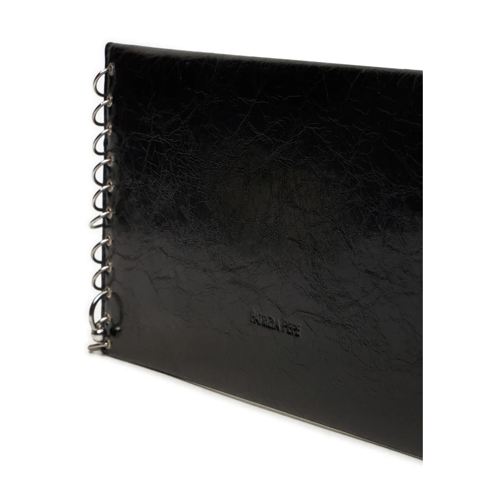 PATRIZIA PEPE Zwarte schoudertas met metalen details Black Dames