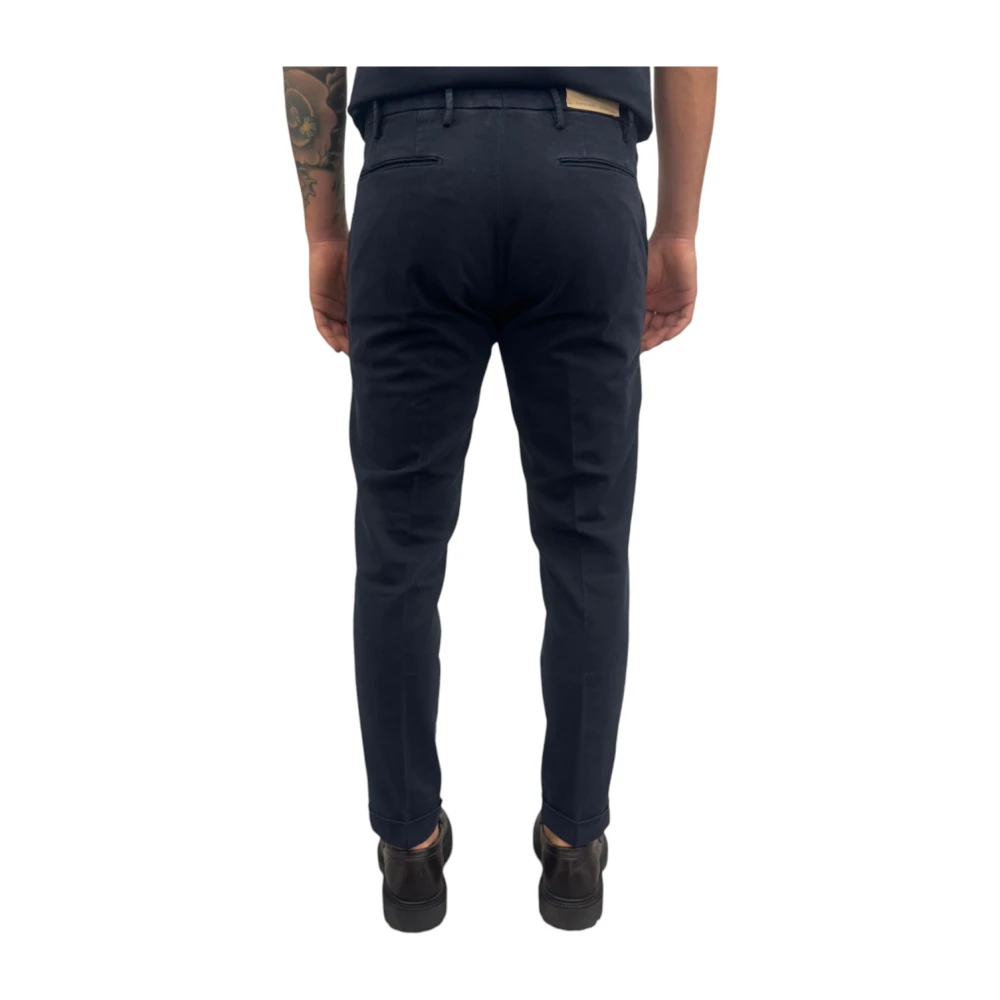 Michael Coal Katoenmix Slim Fit Broek Blue Heren