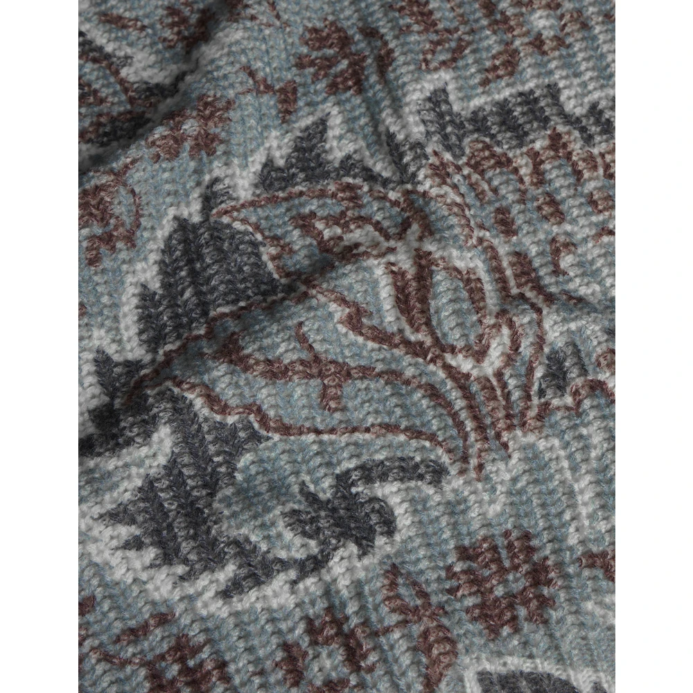 ETRO Blauwe Paisley Patroon Wollen Trui Multicolor Dames