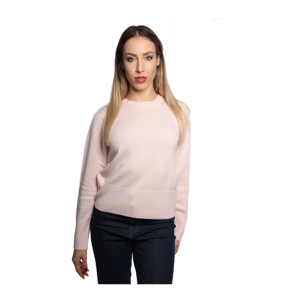 Sun68 Roze Merinowollen Trui K44230 Pink Dames