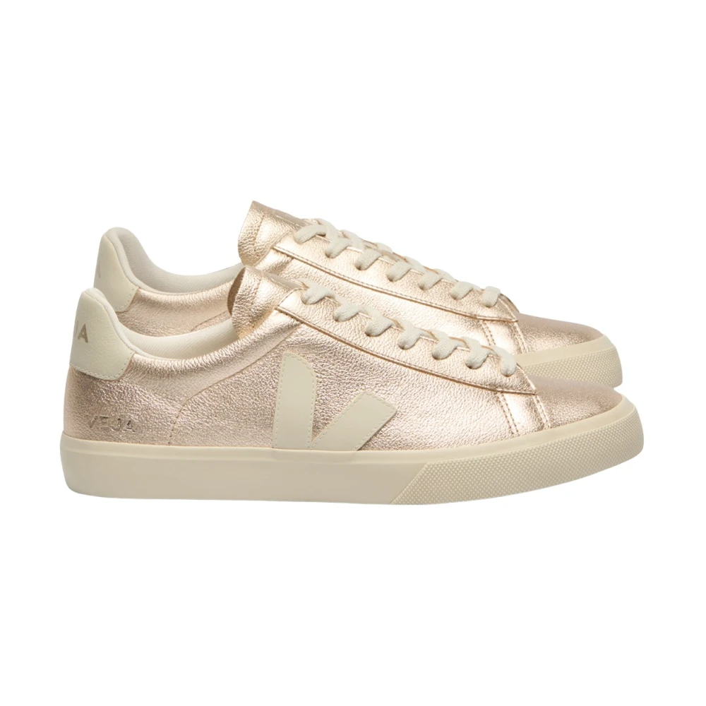 Veja Women's Pink Sneakers, 5 Uk, Campo Chromefree Leather Trainers