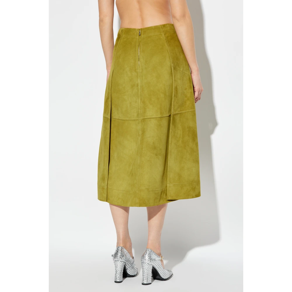 Bottega Veneta Suède rok Green Dames
