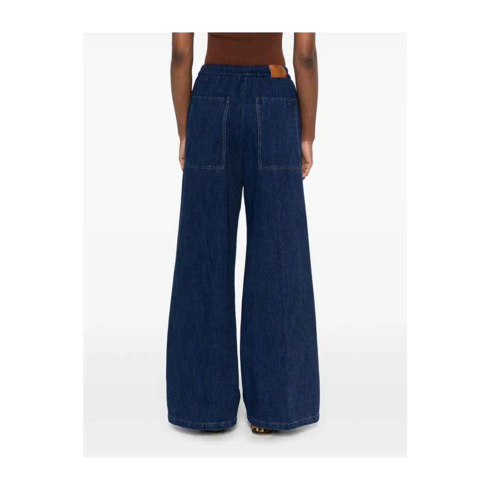 Forte Blauwe Katoenen Broek Blue Dames