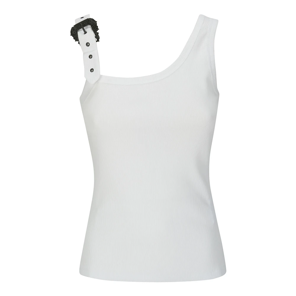 Versace Jeans Couture Witte T-shirts Polos voor vrouwen White Dames