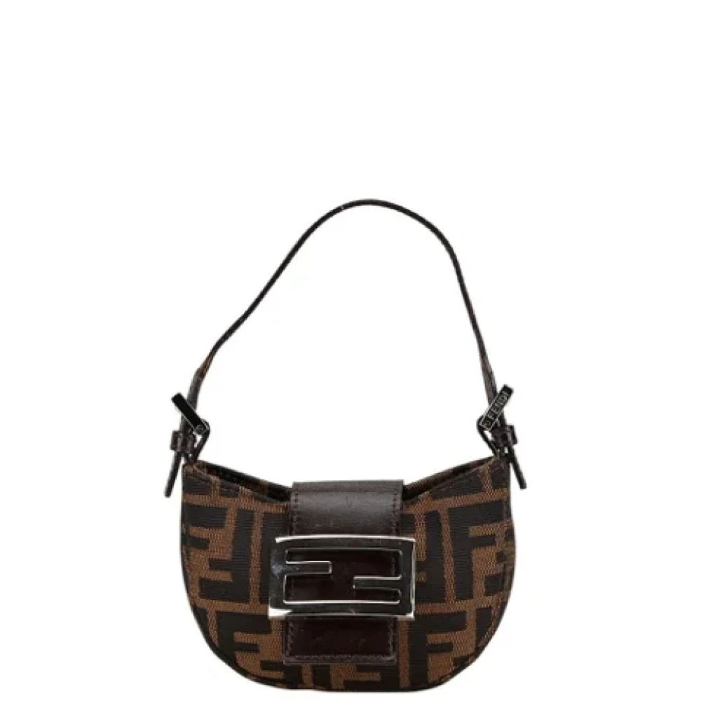 Fendi Vintage Pre-owned Canvas handbags Brown Dames
