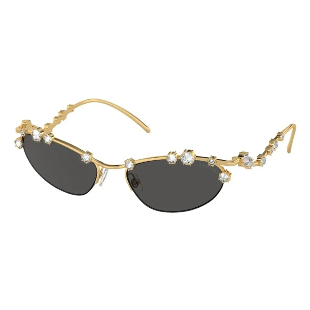 Swarovski Women's Yellow Galaxy Crystal Cat Eye Sunglasses - Sunglasses - 56 Mm - Accessories