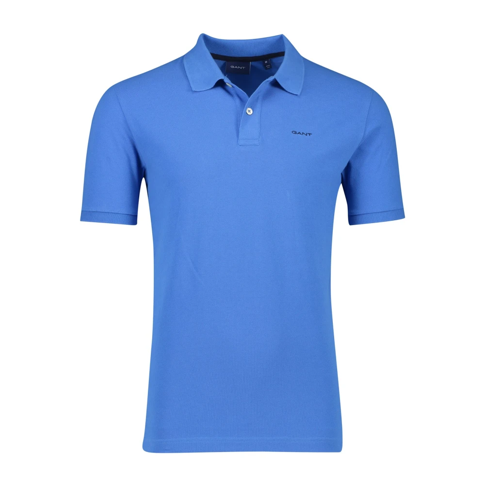 Gant Men's Blue Short Sleeve Polo Shirt