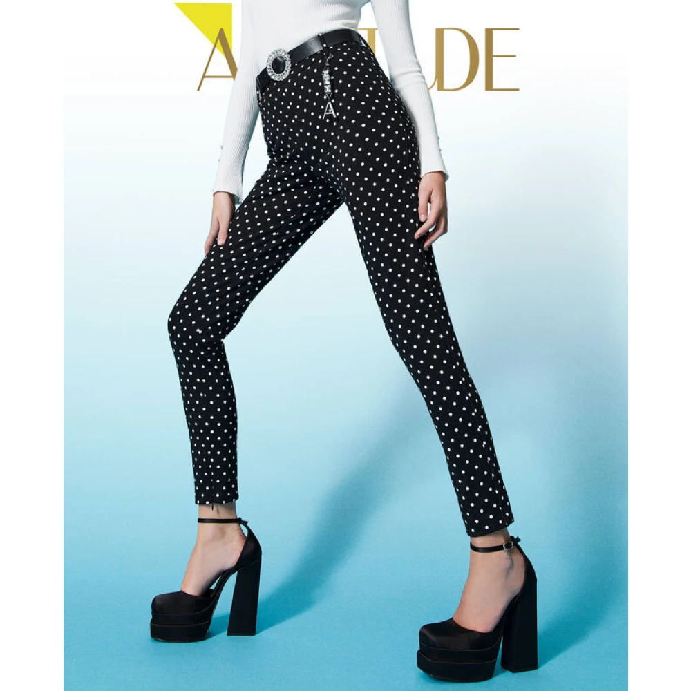 Twinset Strak gesneden broek Black Dames
