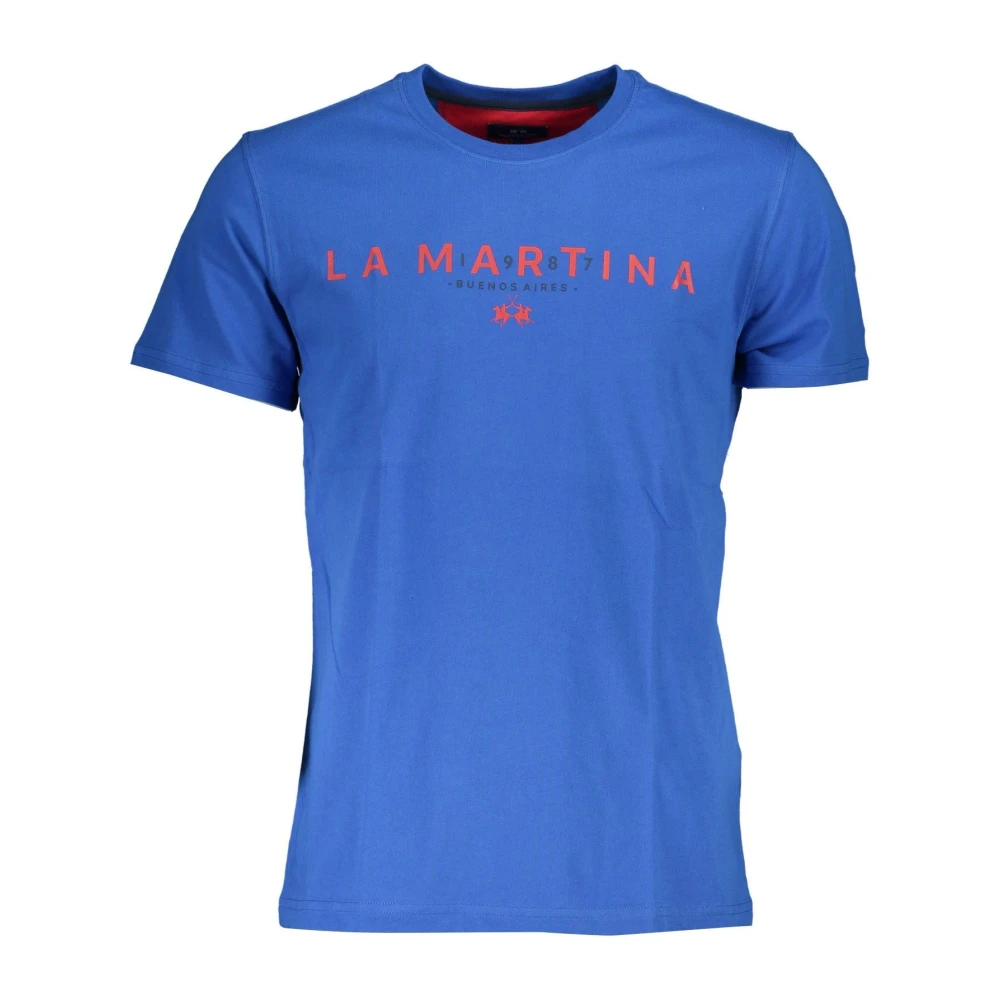 LA MARTINA Blauw T-shirt met korte mouwen heren Blue Heren