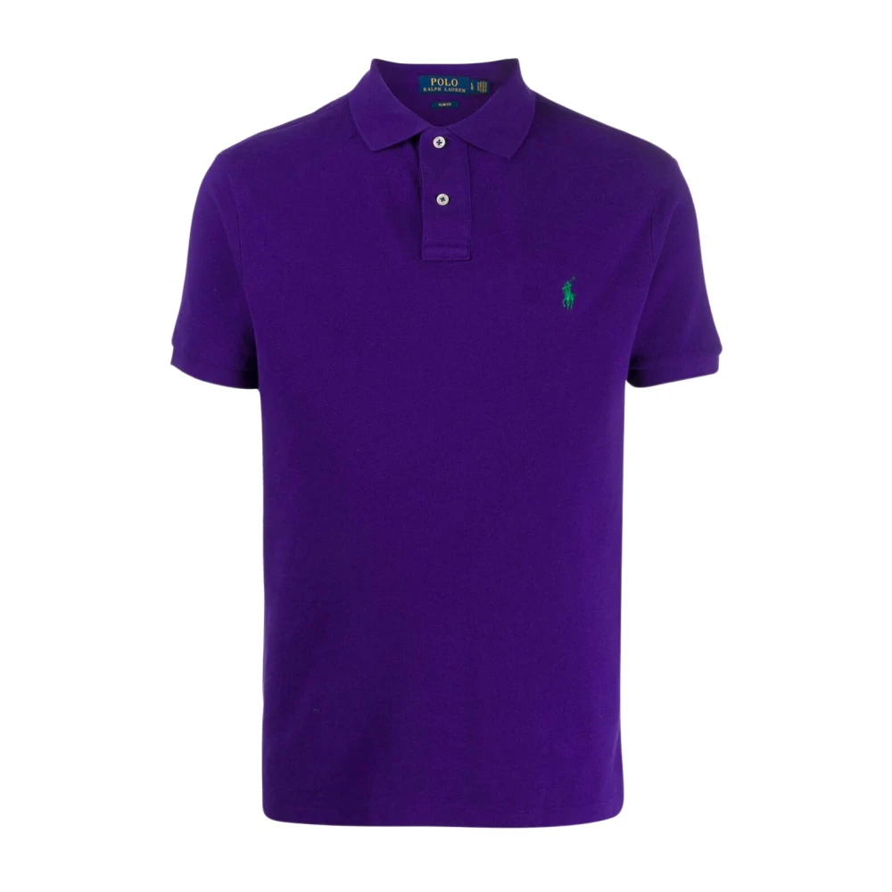 Polo Ralph Lauren Men's Purple Polo Shirts, 2XL, Short Sleeve Embroidered Logo Polo