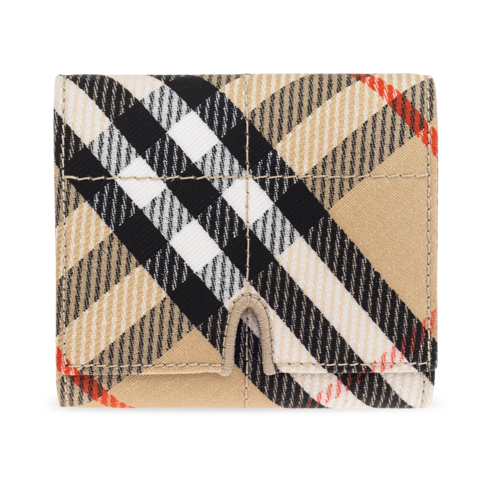 Burberry Portemonnee met ruitpatroon Beige Dames