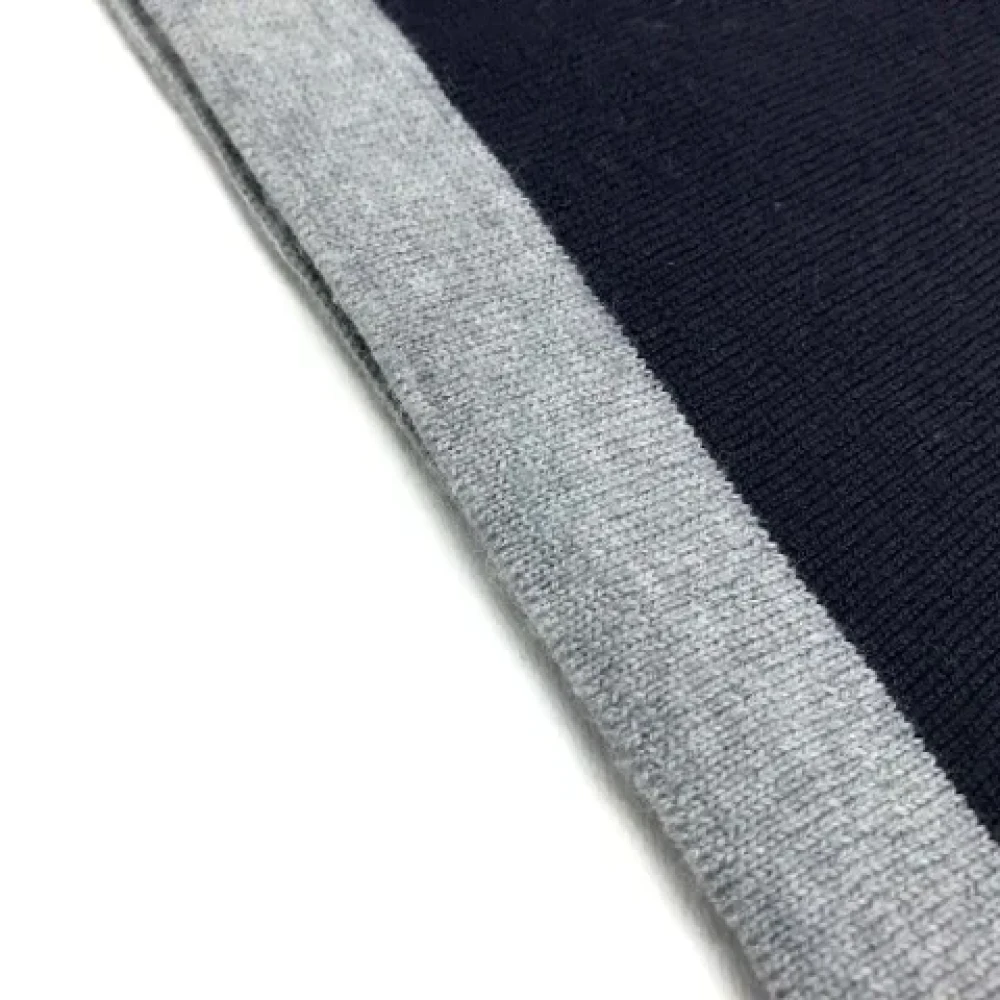 Louis Vuitton Vintage Pre-owned Wool scarves Blue Dames