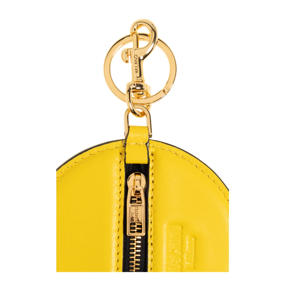 Moschino Leren sleutelhanger Yellow Heren