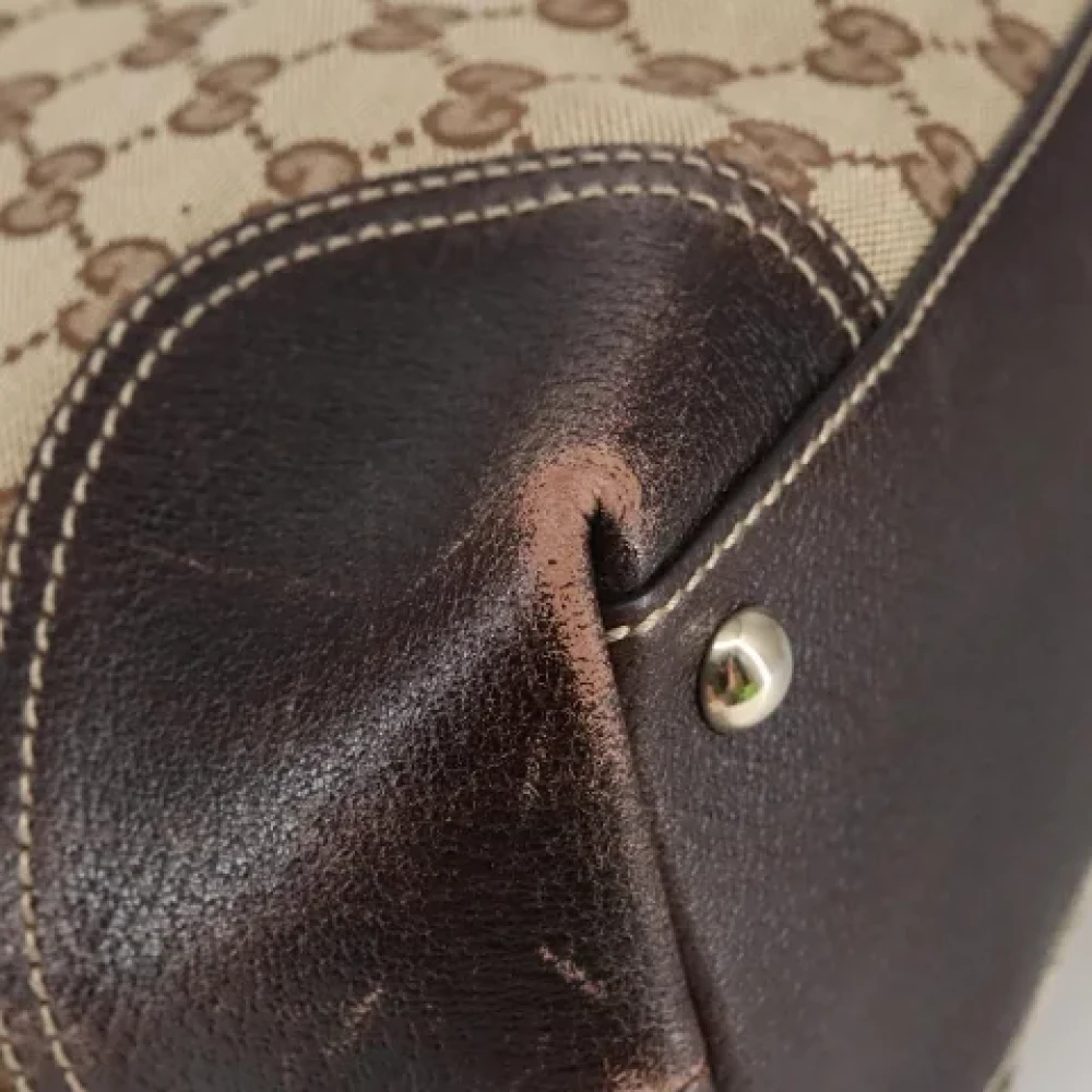 Gucci Vintage Pre-owned Canvas gucci-bags Beige Dames