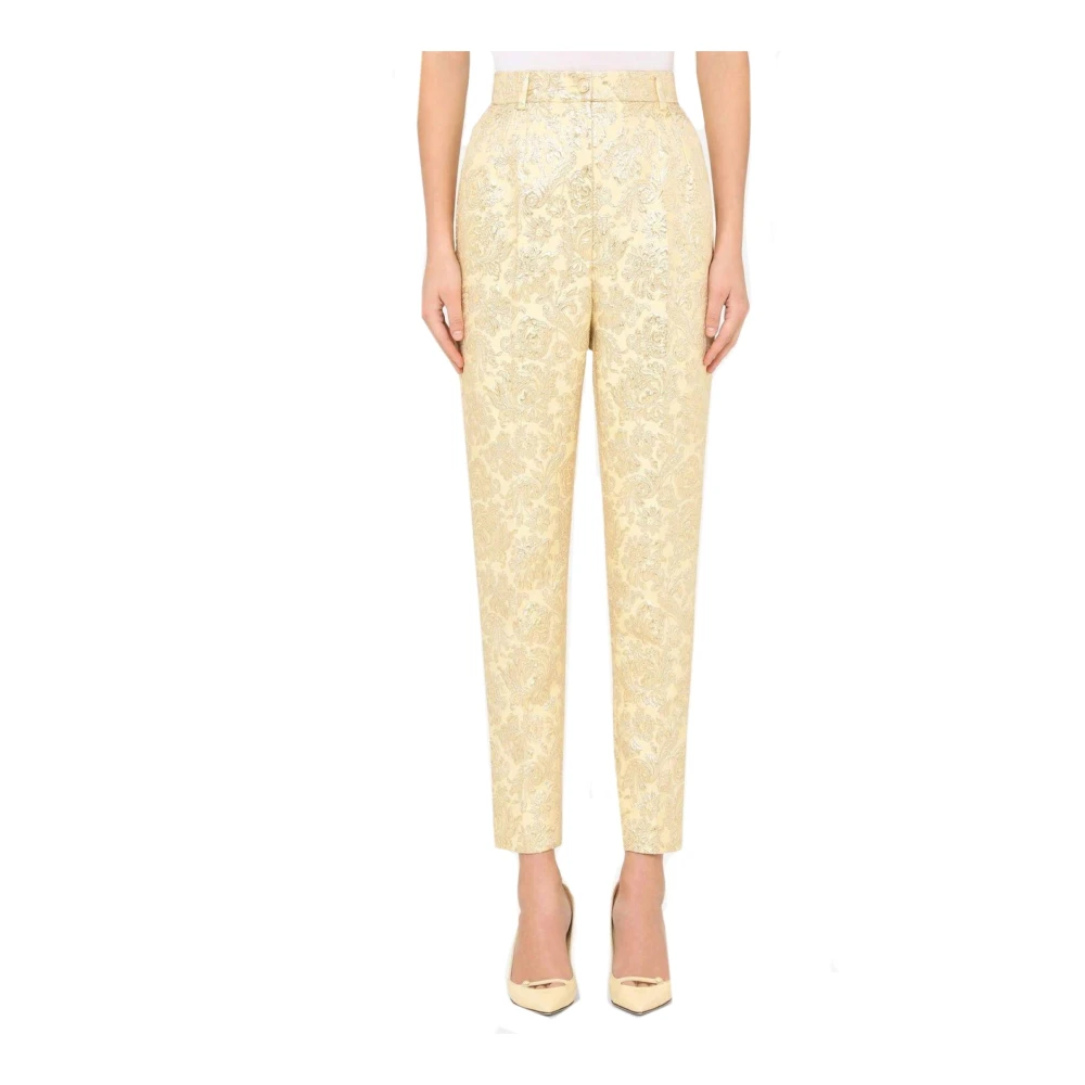 Dolce & Gabbana Slim-fit Trousers Yellow Dames