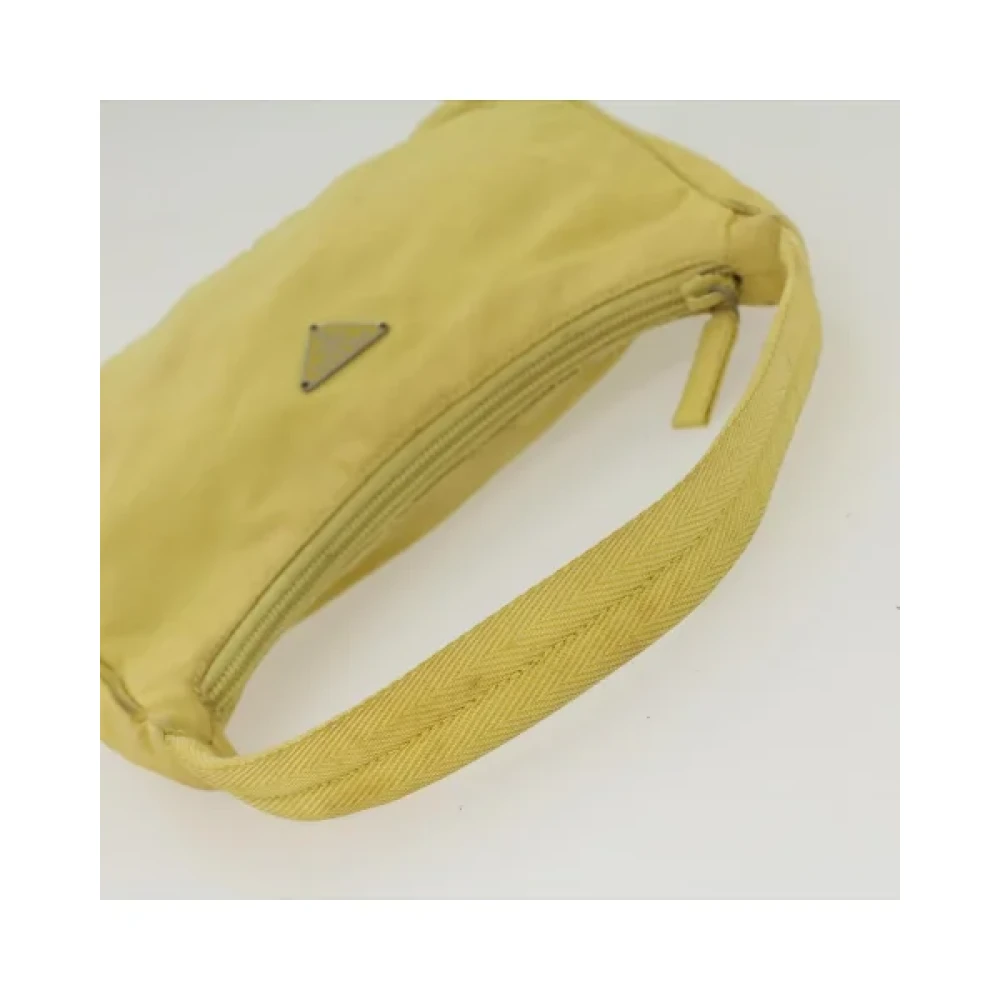 Prada Vintage Pre-owned Nylon handbags Yellow Dames
