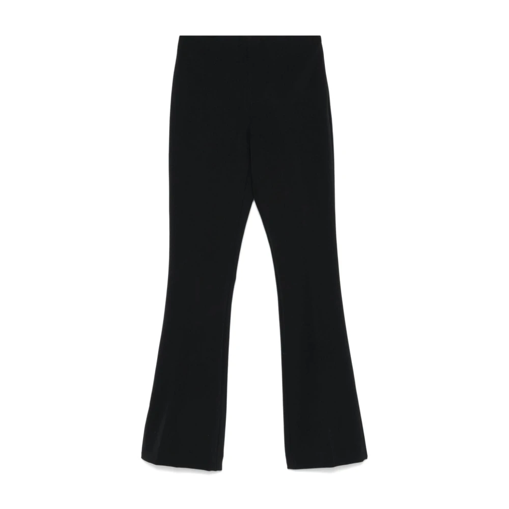 Twinset Zwarte Bootcut Broek Cady Textuur Black Dames