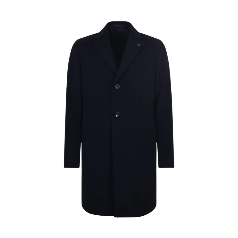 Tagliatore Blue Single-Breasted Coats, Male, Xl, Single-Breasted Coat