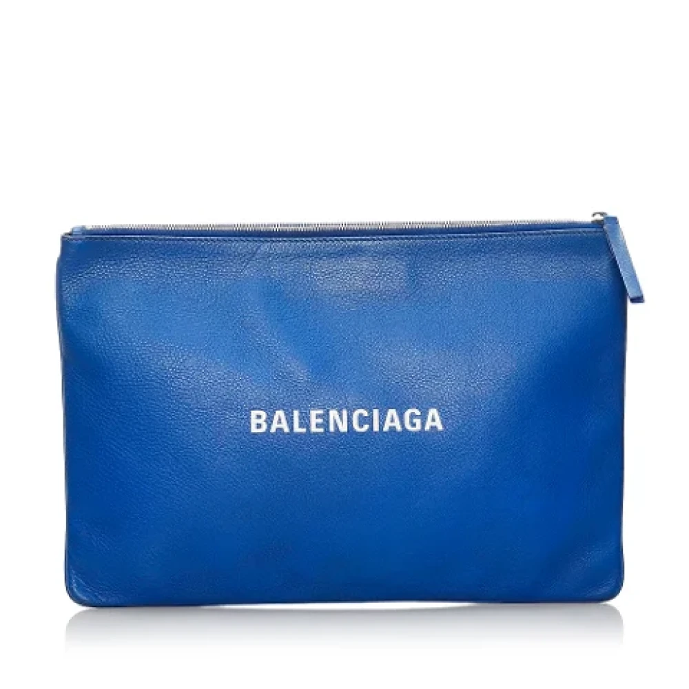 Balenciaga Vintage Pre-owned Leather clutches Blue Dames