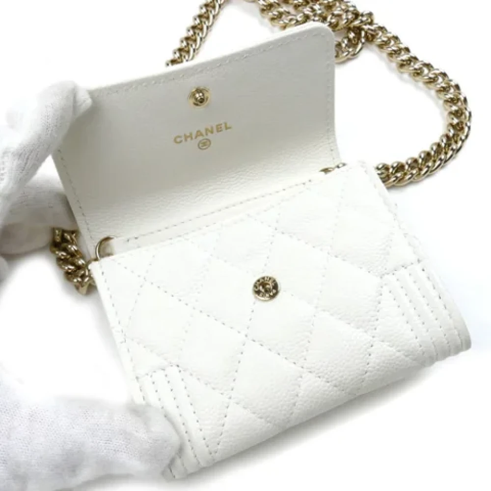 Chanel Vintage Pre-owned Leather shoulder-bags White Dames