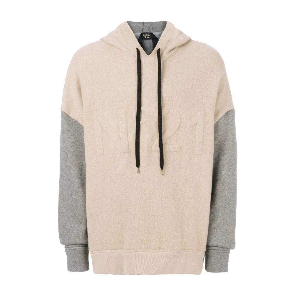 N21 Neutrale Fleece Trui Beige Heren