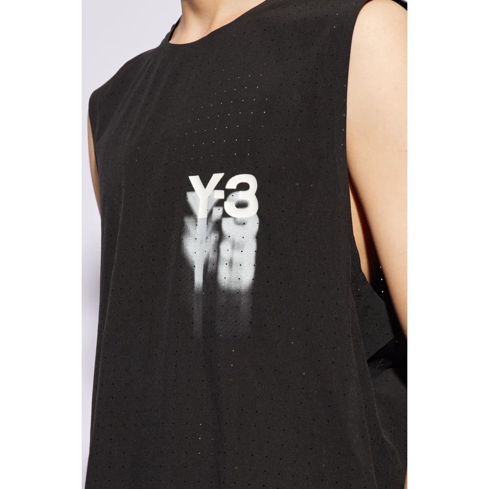 Y-3 Mouwloos T-shirt Black Heren