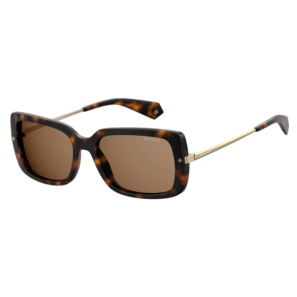 Polaroid Men's Brown Rectangular Metal Frame Sunglasses - Sunglasses - One Size - Accessories