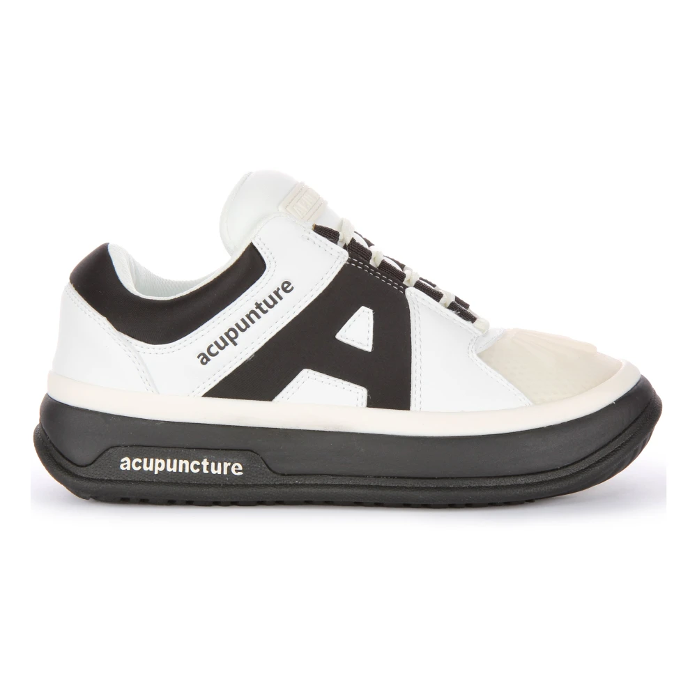 Acupuncture Unisex White 'Mr. Blunder' Microfibre Trainers In | : Size 5 - Image 2