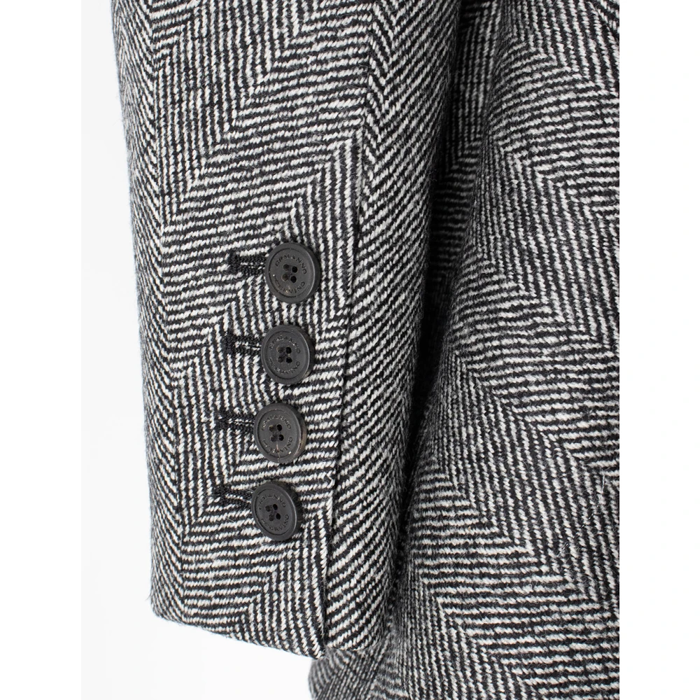 Ermanno Scervino Elegant Herringbone Jacket Gray Dames