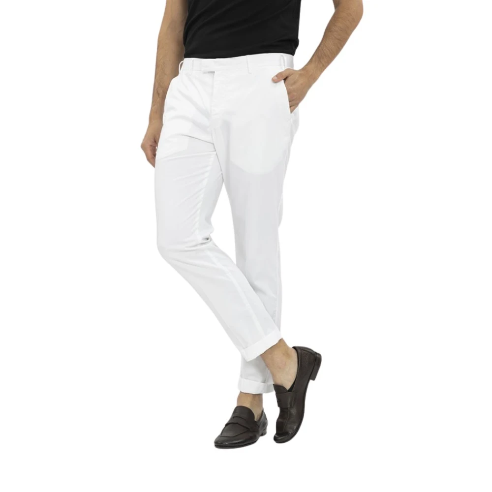 Pt Torino Uomo Bianco Cropped Trousers No