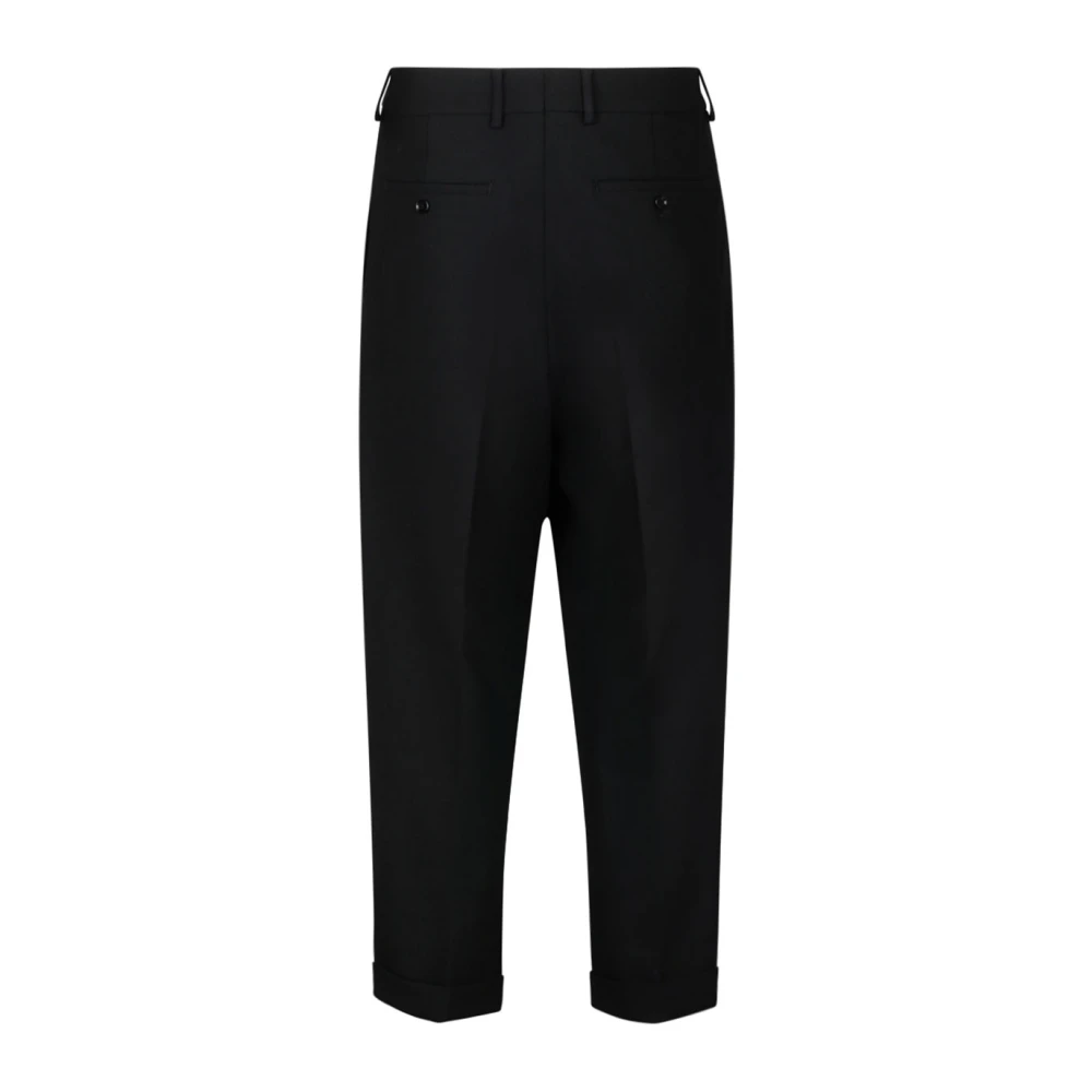 Ami Paris Zwarte Box Geplooide Broek Black Heren