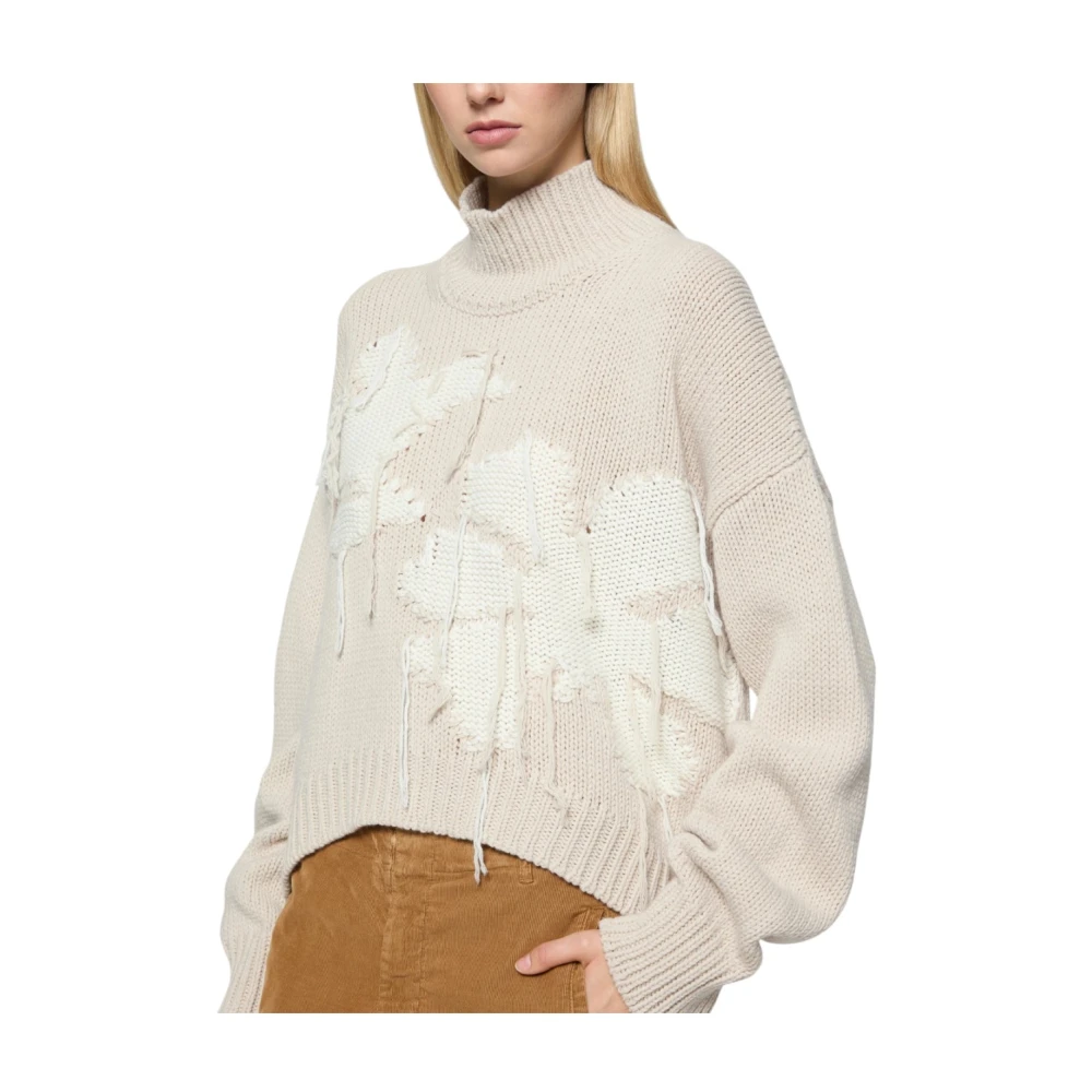 Dondup Stijlvolle Gebreide Trui Beige Dames