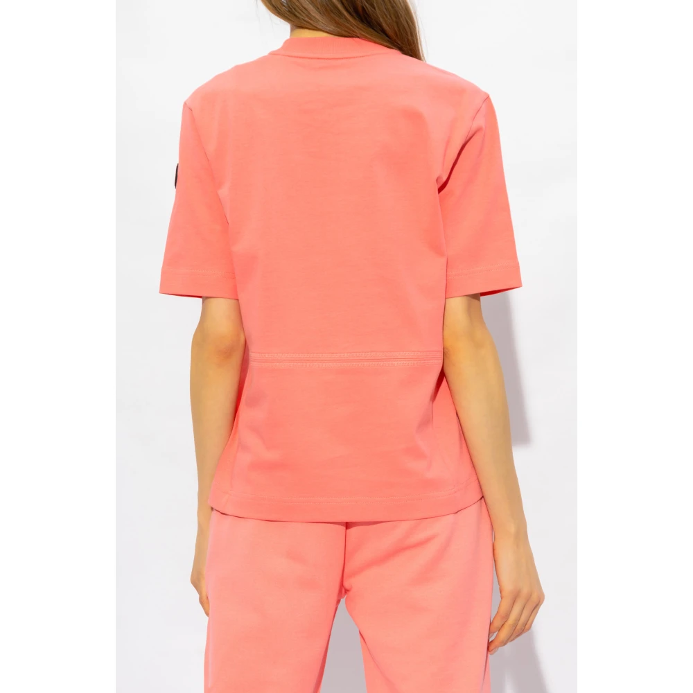 Moncler Katoenen T-shirt Pink Dames