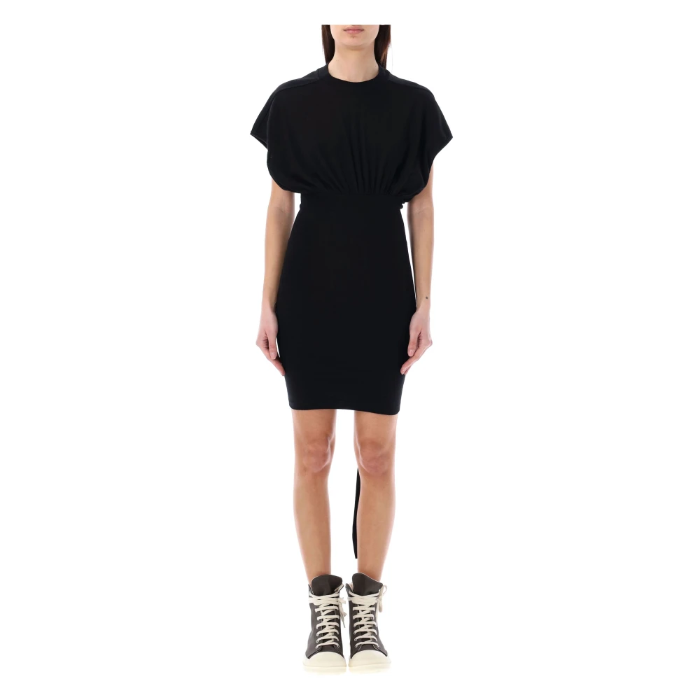 Rick Owens Cinched S L Tommy Mini Jurk Black Dames