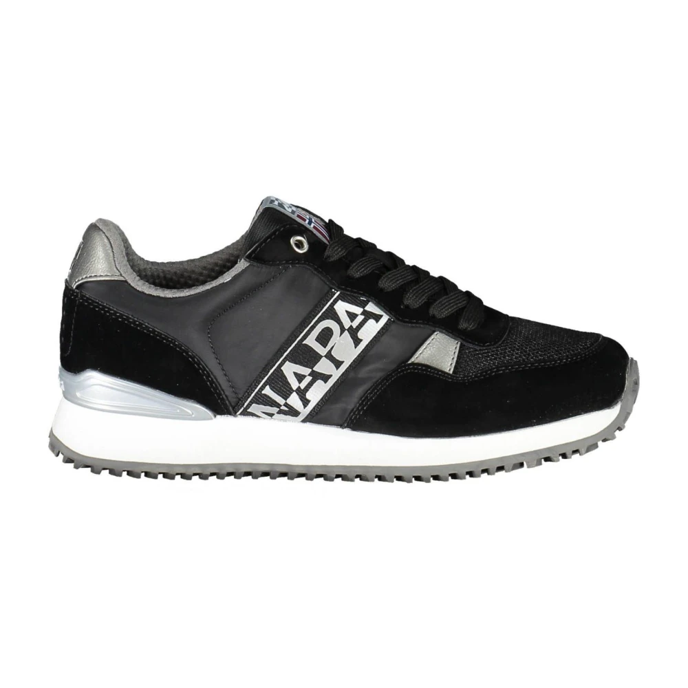 Napapijri Women's Black Contrasting Lace Sneaker With Logo Detail