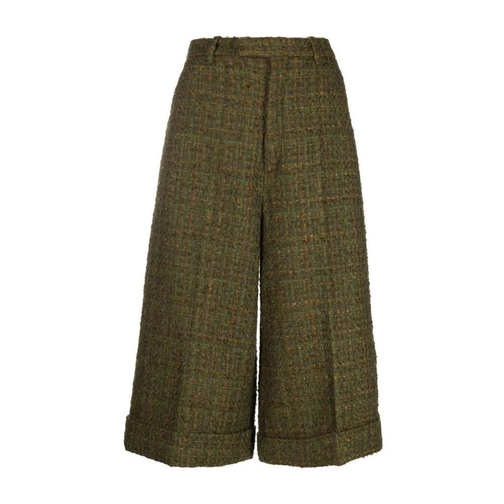 Gucci Cropped Trousers Green Dames