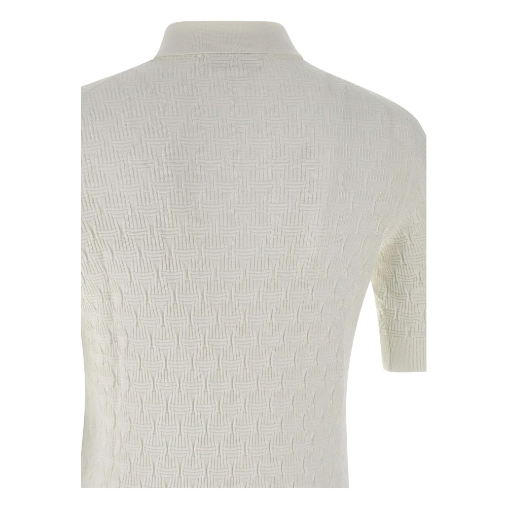 Filippo De Laurentiis Heren Katoenen Poloshirt Wit White Heren