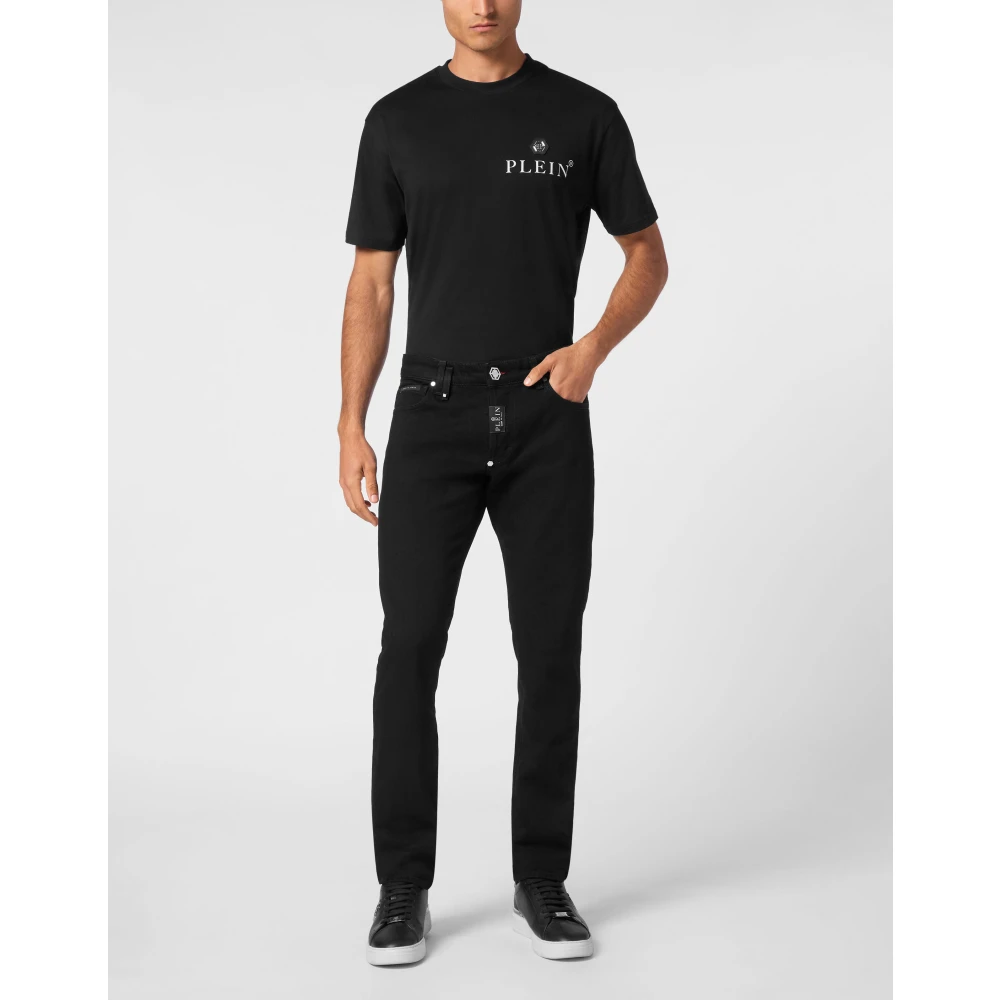 Philipp Plein Originele Denim Five-Pocket Broek Black Heren