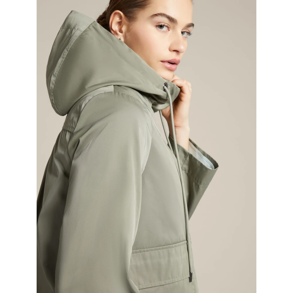 Elena Mirò Nylon Parka met Afneembare Vest Green Dames