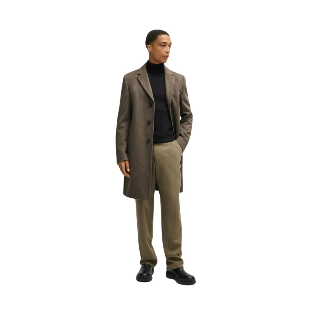 Hugo Boss Stijlvolle Jas voor Mannen Beige Heren