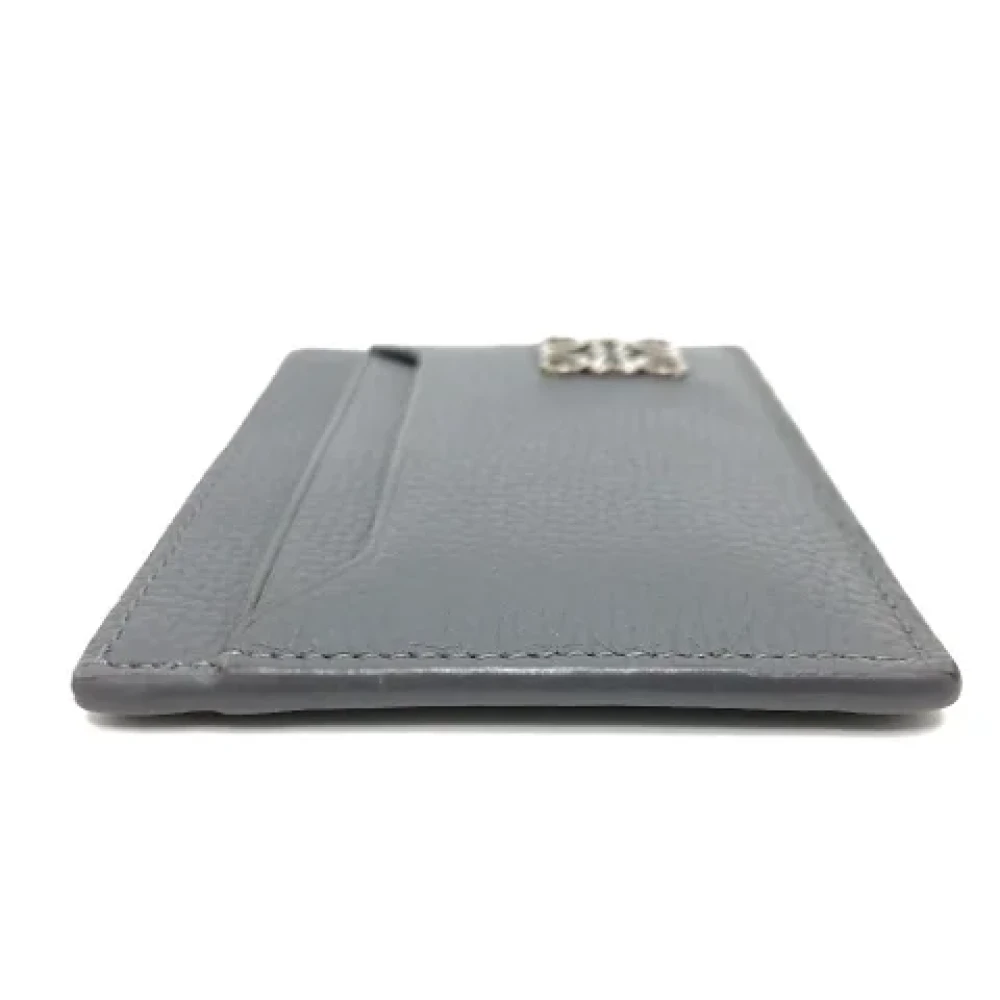 Loewe Pre-owned Leather wallets Gray Dames