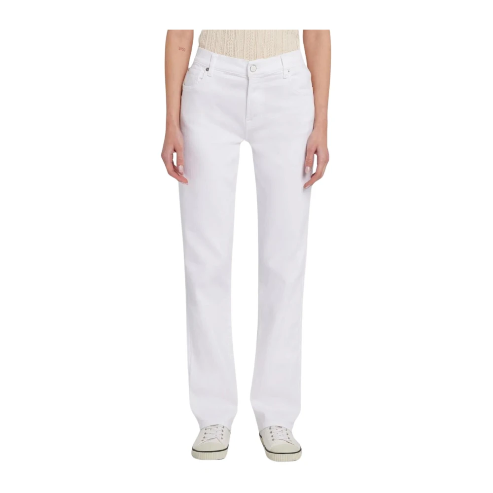 7 For All Mankind Klassieke witte rechte jeans White Dames