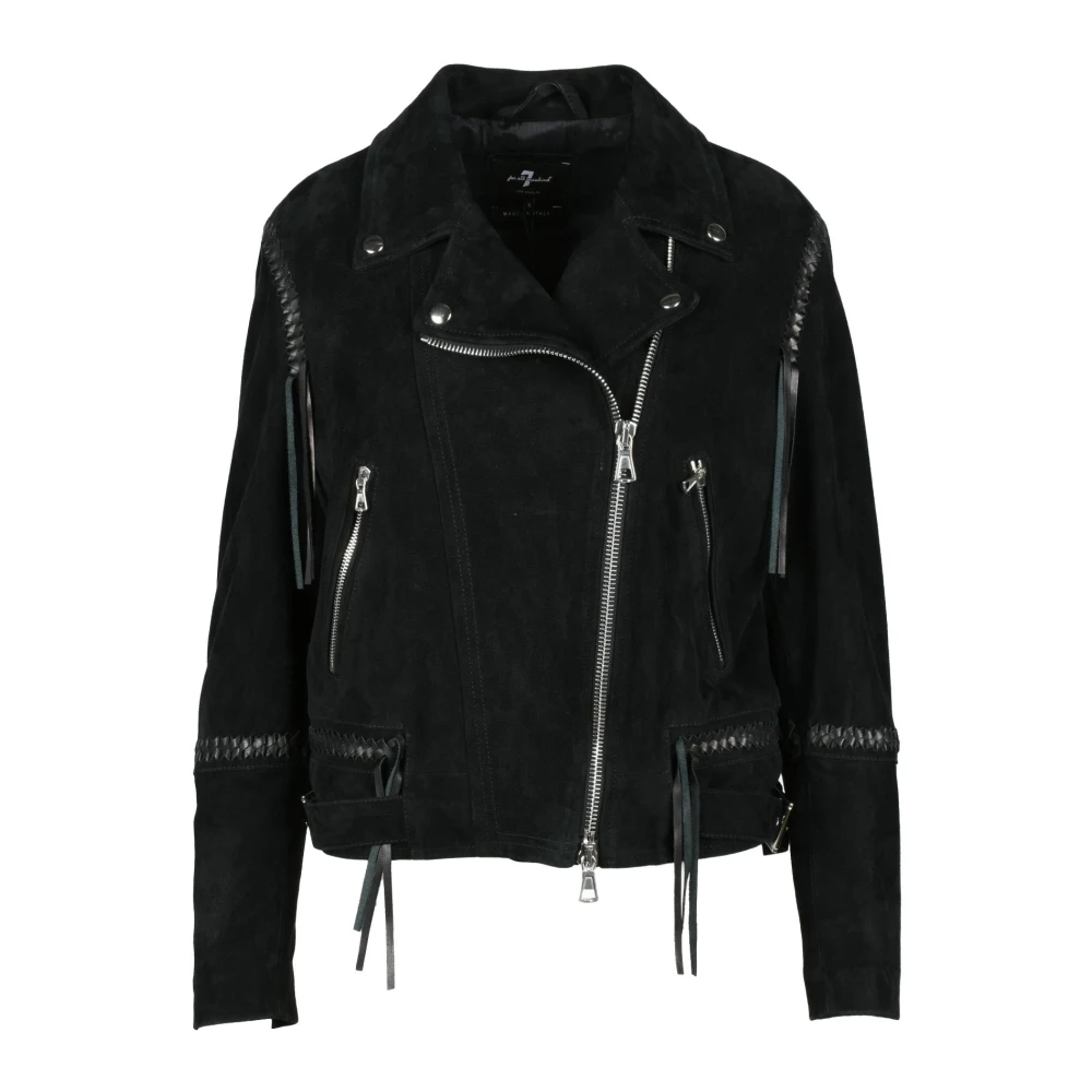 7 For All Mankind Lichtgewicht Jas Black Dames
