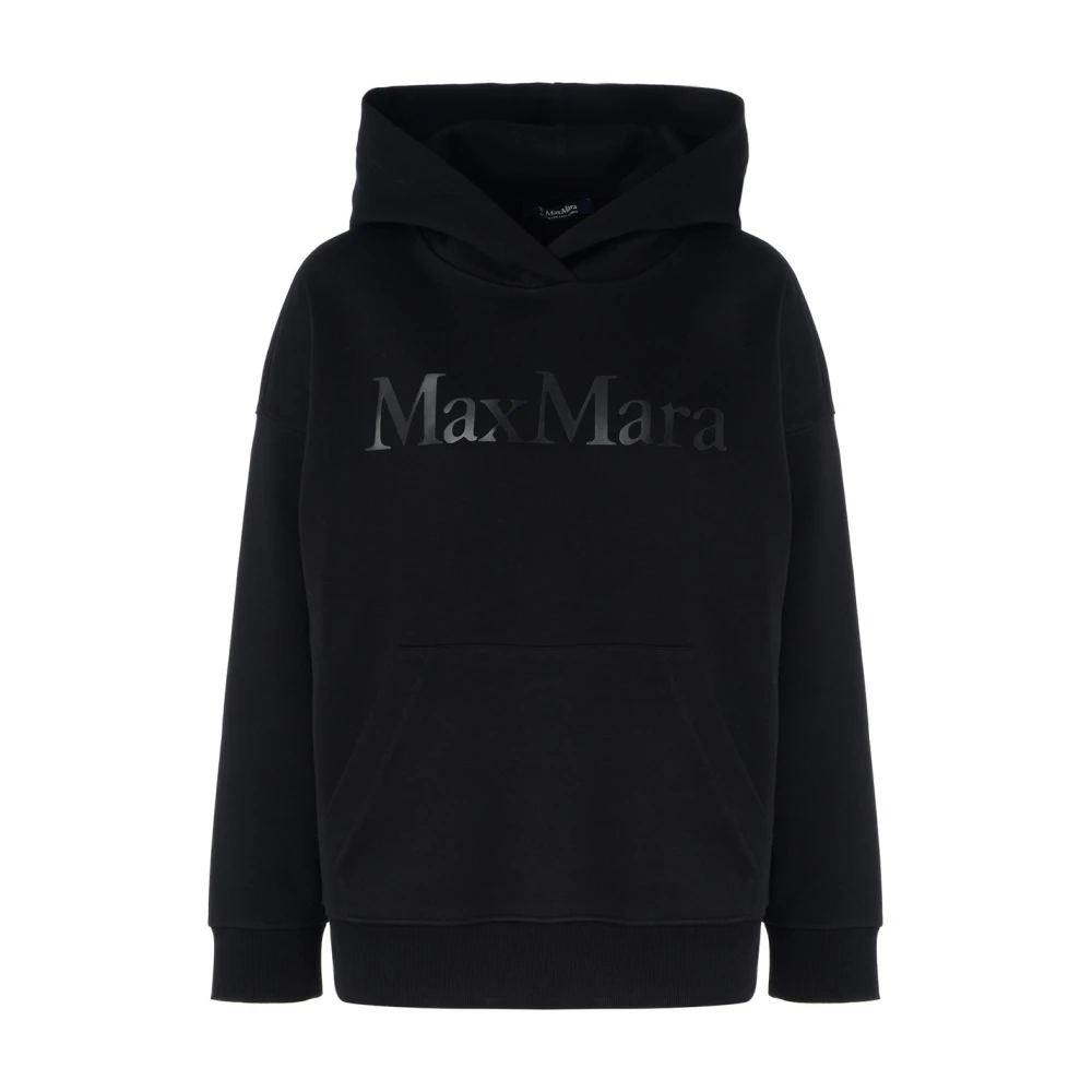 Max Mara Zwarte hoodie met geborduurd logo Black Dames