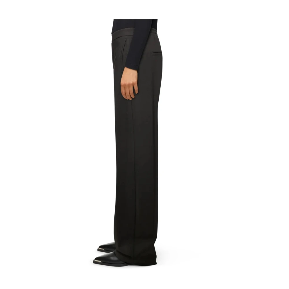 drykorn Relaxed Fit Lage kruis O-vormige broek Black Dames